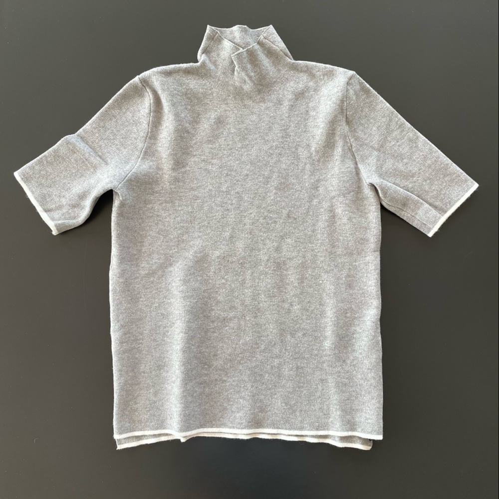 Zara Knit Mock neck shirt sleeve sweater|top